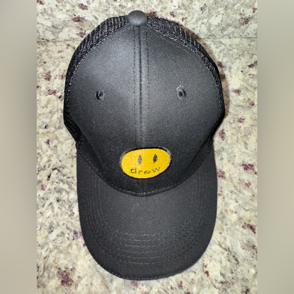 DREW Black Cap with Yellow Emblem